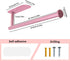 Pink Paper Towel Holder Kitchen Roll Holder, Paper Towel Holder - Self Adhesive or Drilling, Under Cabinet Pink Paper Towel Rack, Wall Mounted Pap...