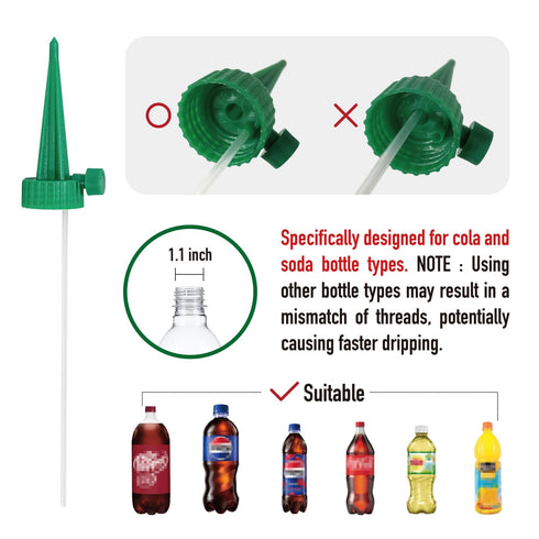 6 Pcs Plant Waterer Automatic Adjustable Plant Watering Spikes Self Water Drip Irrigation System with Control Valve Switch for Garden Home Indoor ...