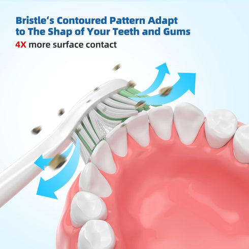 One Series Replacement Toothbrush Heads Pisonicleara Compatible with sonicare Philips One Series BH1022/03 HY1100/02 HY1102 (8-pc) Battery Brush, ...
