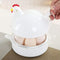 4 Eggs Boiler Steamer, Chicken Shape Microwave Egg Poacher, Rapid Egg Cooker for Hard, Soft & Poached Eggs, Mini Egg Maker, Easy Clean...