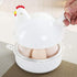 4 Eggs Boiler Steamer, Chicken Shape Microwave Egg Poacher, Rapid Egg Cooker for Hard, Soft & Poached Eggs, Mini Egg Maker, Easy Clean...