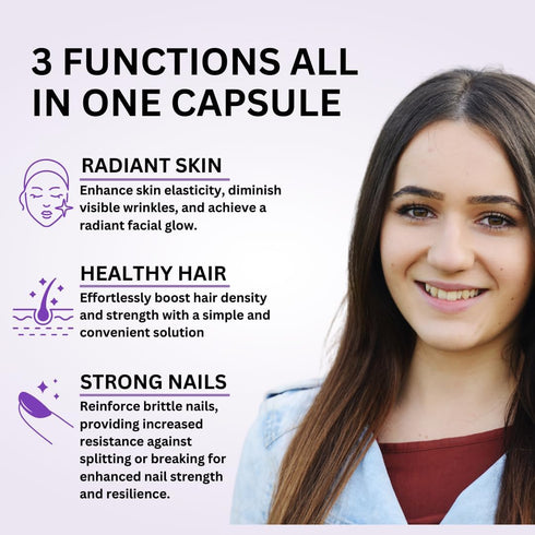 Biotin with Hyaluronic Acid, Collagen and Keratin – 25000 mcg Hair Growth Vitamins for Men and Women – Nails and Skin, USA Made, B1, B2, B3, B6, B...