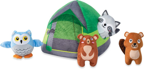 Fringe Studio Hide & Seek Burrow Plush Dog Toy Set, Happy Campers(289216), multicolored...