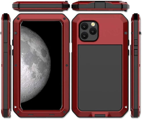 Marrkey for iPhone 11 Case, 360 Full Body Protective Cover Heavy Duty Shockproof Tough Armour Aluminum Alloy Metal Case with Silicone Built-in Scr...