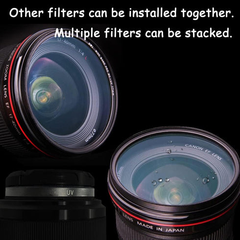 52mm HD UV Filter for D5300 D3500 D850 D7500 Camera w/AF-S DX 18-55mm f/3.5-5.6G Lens, Fire Rock UV Filter for Canon EOS 90D, Rebel T7 w/EF-M 55-2...