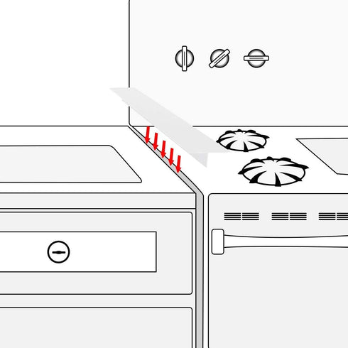Stove Gap Covers Kitchen Counter Gap Covers with Heat Resistant Wide & Long Gap Filler Used for Protect Gap Filler Sealing Spills in Kitchen Counter, Stovetops, 2 Pack, Semi-clear, 21 Inch