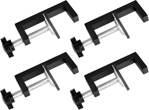 4 Pcs Patio Furniture Clips, Sectional Connector, Adjustable Outdoor Funiture Clamps, Patio Wicker Furniture Fasteners Clips, Black...