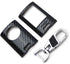 iJDMTOY Black Carbon Fiber Pattern Hard Plastic Shell Keyfob Protective & Keychain Compatible With Cadillac OEM 5923887 22756465, etc (ATS CTS DTS...