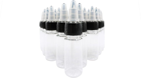 Hard Plastic Extruded Liquid Bottle,PET Plastic Bottle,Dispensing Bottle 28 Pcs 0.5 oz Bottles,Laboratory wash Bottle,drip Bottle,Ink Bottle,Water...