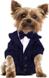 SAWMONG Dog Tuxedo,Formal PET Wedding Party Suit for Small Medium Dogs,Dog Prince Bow Tie Shirt,Cosplay Prince Costume Gentleman Apparel,Pet Costu...