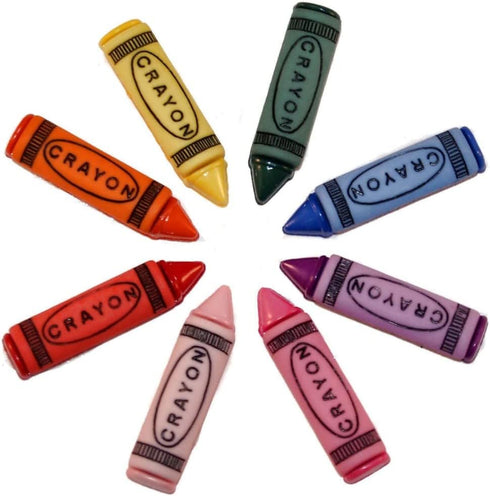 (1-Pack) Dress It Up Buttons School Collection #1303 Bf-Crayons 1303-1P...