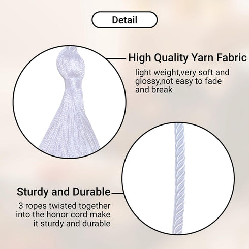 Graduation Honor Cords, 68" Long (White)...