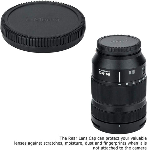 (2 Packs) Body Cap and Rear Lens Cap Kit for Leica L Mount Cameras and Leica L Mount Lens, fit Panasonic S5II DC-S5M2 S1 S1R S1H DC-S5 Leica SL (T...