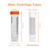 50ml Centrifuge Tubes Self-Standing Sterile Plastic Graduated Test Tube with Screw Cap, DNase/RNase Free, Pack of 25...