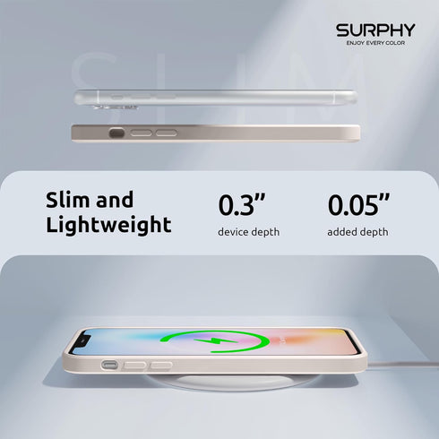 SURPHY Square Design for iPhone 11 Case with Camera Protection, Straight Edge Slim Design, Liquid Silicone Phone Case for iPhone 11 6.1 inches, St...