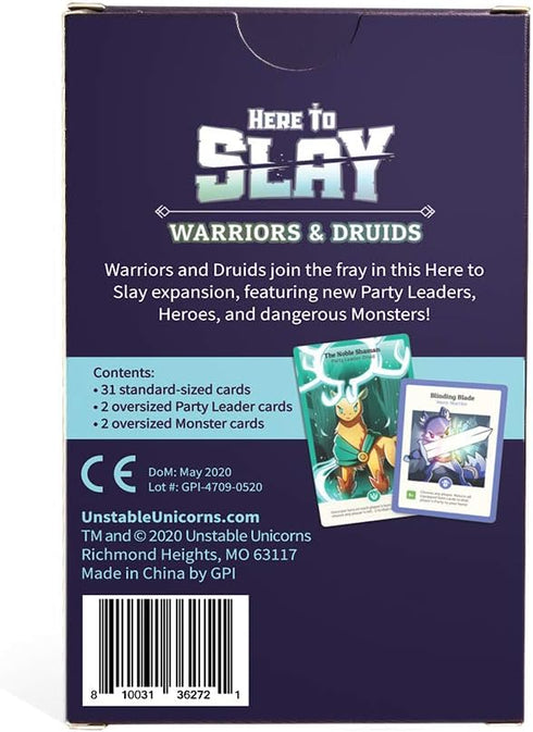 Here to Slay Warriors & Druids Expansion Pack - Designed to be Added to Your Here to Slay Base Game...