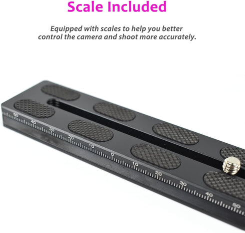 Aluminum Quick Release Plate 120mm for DJI Ronin SC Gimbal,Camera Mounting Plate Compatible Arca-Swiss with 1/4" Hole for Gimbal Stabilizer Tripod...