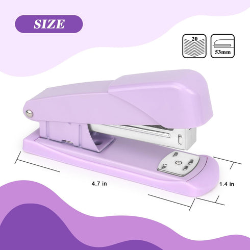 Stapler, Office Stapler, Desktop Stapler, Stapler for Desk(Purple)...