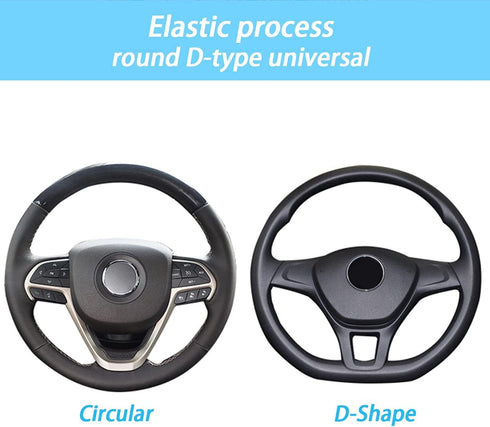 Elastic Stretch Steering Wheel Cover, Universal 15 Inch Automotive Steering Wheel Cover, Microfiber Breathable Ice Silk, Anti-Slip, Odorless, Easy...