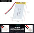 3.7V 1300mAh 603465 Lipo Battery Rechargeable Lithium Polymer ion Battery Pack with JST Connector...