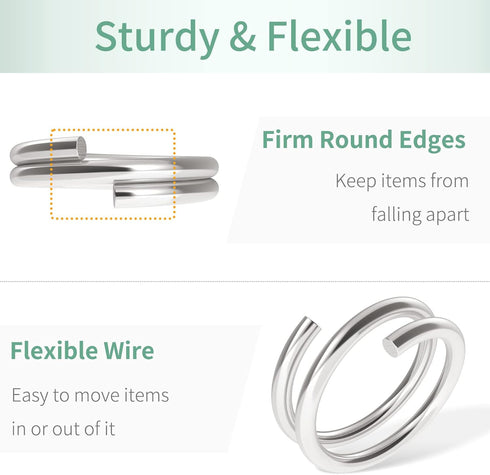 Pawfly 100 Pack 2/5 Inch Mini Split Jump Ring with Double Loops Small Metal Rings Connectors for Jewelry Necklaces Bracelets Earrings Crafts Ornam...