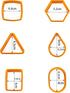 XIPEGPA 12PCS Color Plastic Cookie Cutters Heart Star Triangle for Vegetable Fruit Cutters...