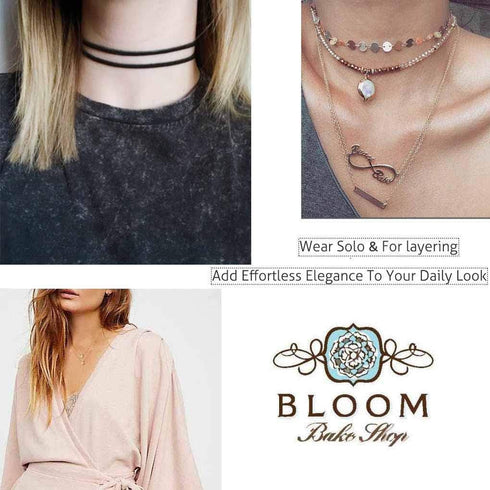 Olbye Layering Leather Necklace Leather Cord Necklace Choker Personal Everyday Necklace Jewelry for Women and Girls...