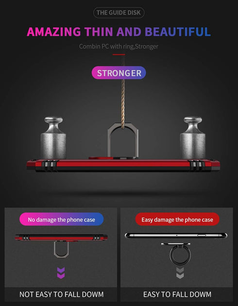 Military Grade Drop Impact for Motorola Moto E5 Case Moto G6 Play 5.7 Inch Metal Rotating Ring Kickstand Holder Magnetic Car Mount Armor Heavy Dut...