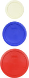 Pyrex (3) Lid Set for 7200 2-Cup, 7201 4-Cup and 7203 7-Cup Glass Bowls - Made in the USA...