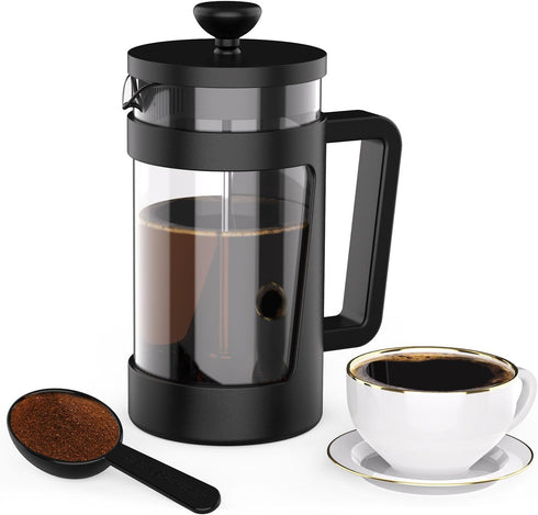 RAINBEAN Small French Press 12 Oz, Mini French Press Coffee Maker 1 Cup, Single Serve Coffee Press, Coffee Brewer With 3 Level Filtration, Perfect...