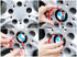 iJDMTOY 4pc Anodized Blue Aluminum Rim Center Cap Surrounding Ring Decoration Trims Compatible with All BMW 68mm Center Caps...