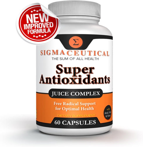Super Antioxidant Supplement - Goji Berry Capsules, Acai Berry Capsules, Mangosteen Capsules, Resveratrol, Pomegranate & Noni Capsules - 60 Capsul...