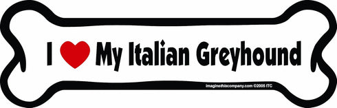 Imagine This Company I Love My Breed Bone Shaped Pet Magnet; Removable Magnets for Cars, Fridges, Lockers & More, Stylish Pet Inspired Car Accesso...