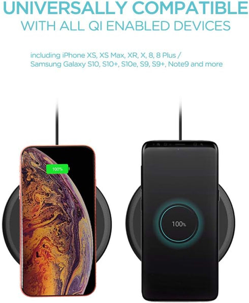 Wireless Charger, KEYMOX 5W charger compatible with all QI-Enable Devices Including iPhone 12/12 Mini/12 Pro Max /11 Pro,AirPods, Galaxy S20,S10, ...