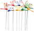 24pcs 3D Dragonfly Planter Dragonflies Garden Ornaments Patio Decoration 3D Dragonfly Garden Decor Dragonfly Stakes with Sticks...