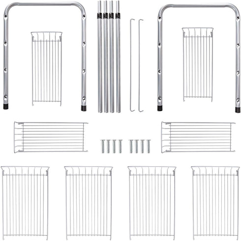 Flagship 2 Tier Under Sink Organizers and Storage Rack Expandable Cabinet Shelf Rack for Kitchen Bathroom Silver (16-25 inches)...