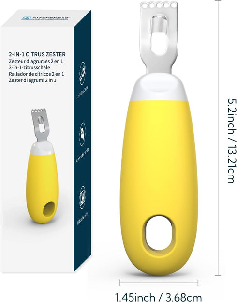 KITCHENDAO Citrus Lemon Peeler Zester Tool to Save Effort, Ultra Sharp Lemon Rind Twist Peeler Tool Bar Bartender Lime Stripper for Cocktails Kitc...
