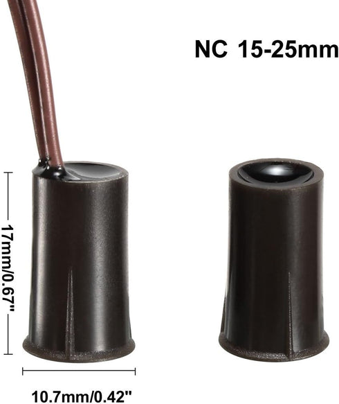 uxcell N.C. Recessed Wired Security Window Door Contact Sensor Alarm Magnetic Reed Switch Brown RC-33 2pcs...
