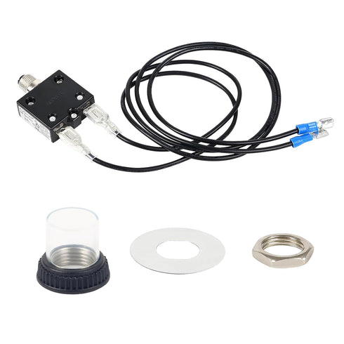 Push Button 3 Amp Circuit Breaker Automatic Trip, Fuse Tester Manual Reset 32V, Low Voltage Protection with Waterproof Cap...