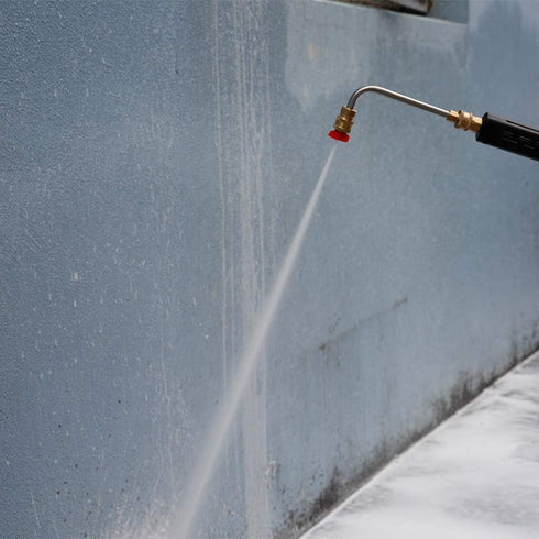 Sooprinse Washer Gutter Cleaner Attachment,Pressure Washer Gutter Rod for Lance/Wand 1/4 Inch Quick Connect,90 degrees curved rod (7 inch)...