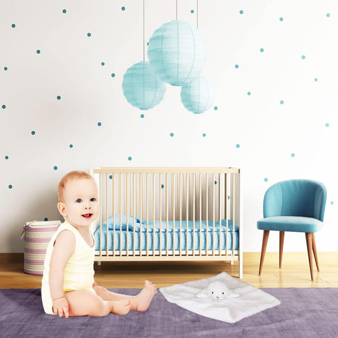 Baby White Lamb Soft Stuffed Animal Security Blanket, Plush Sheep Character Lovey Blanket, Baby Shower/Nursery Gift, Cuddly Newborn, Infant, Toddl...