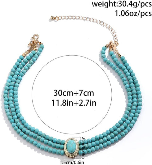 Sither 3 Layers Pearls Choker Necklace for Women Boho Pearls Chain Necklace Fashion Jewelry for Halloween Party Christmas Gift...