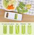 5 in 1 Mandoline Slicer Vegetable Slicer Mandolin Multi Blade Potato Veggie Slicer Vegetable Cutter Julienne Shredder Potato Slicer Green...