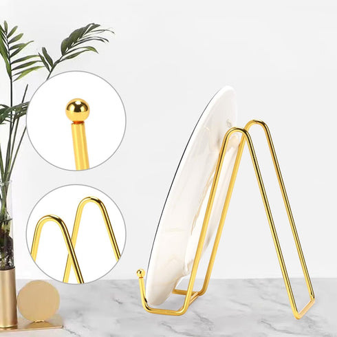 3 Pack 8 Inch Plate Stands for Display, Plate Holder Display Stand, Picture Frame Stand Black Metal Frame Holder Stands for Book,Small Easel,Decor...