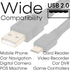 Cmple - Micro USB Cable 3ft Male to Male Micro USB Charging Cable Data Sync USB to USB Cable for Android Phone, Laptop, PC, Tablet, Car GPS, Power...