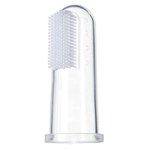 Brilliant Baby Finger Toothbrush - Silicone Gum Massager and Teether Brush for Babies and Toddlers - Kids Love Them, Clear, 2 Count (02551C)...