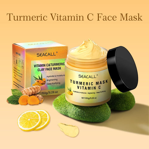 Turmeric Vitamin C Face Mask with Vitamin C, E and Aloe Vera For Radiant Skin Pore Refining, Blemish Targeting, Deep Moisturizing 5.29 oz...