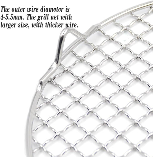 Canning Racks for Pot Dia 12" Carbon Baking Net Grill Pan Grate Multi-Purpose Cross Wire Rack Round Steaming Cooling Stainless Steel (305mm/12)...