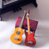 Toyvian 2Pcs Miniature Guitar Dollhouse Mini Musical Instrument Wood Bass Guitar Model Ornament for Fairy Garden Accessories Kids Play Toys Birthd...