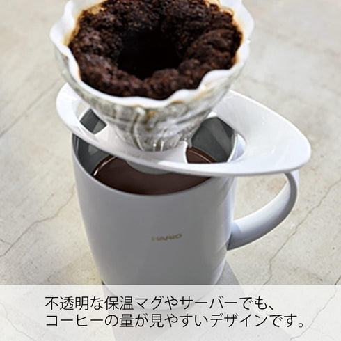 HARIO VDGR-02-W V60 Heat-resistant Glass Transmission Dripper 02 for 1 to 4 Cups, White, Made in Japan...